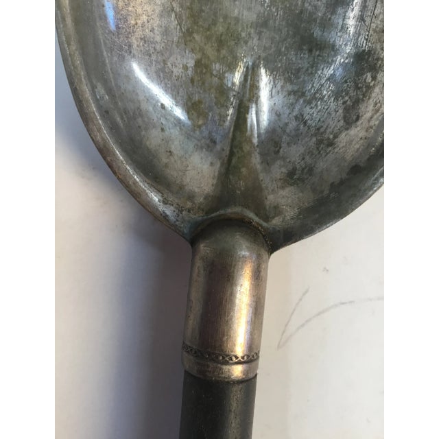 Wood Antique Ebonized Handles Silver Plate Salad Serving Set. For Sale - Image 7 of 10