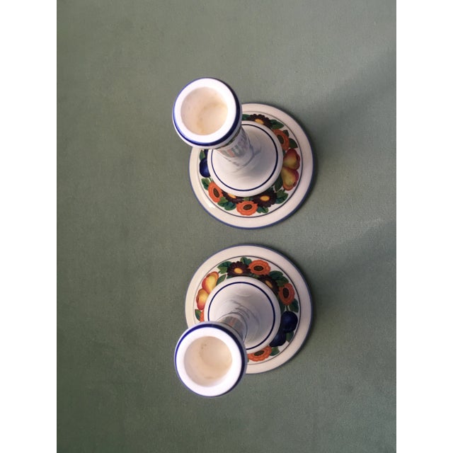 Traditional 1990s Royal Copenhagen Golden Summer Candlesticks - Set of 2 For Sale - Image 3 of 12