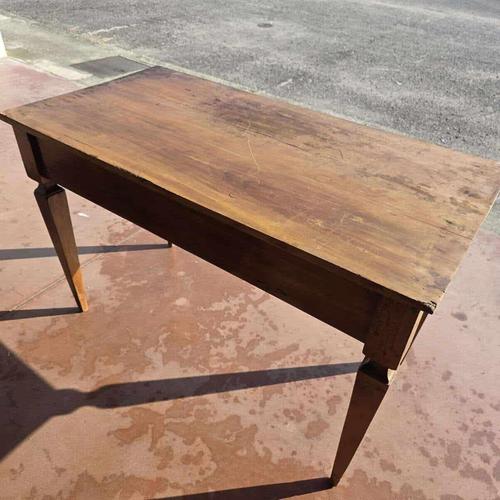 Early 20th Century Wood Writing Desk with Drawer For Sale - Image 9 of 13