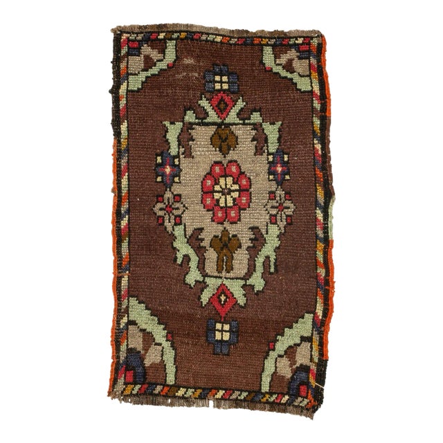 Vintage Mini Turkish Rug For Sale