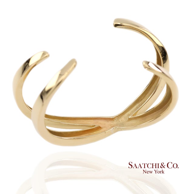 Mid 20th Century Tiffany & Co. 18k(750) Solid Yellow Gold Paloma Picasso Cuff Bangle Bracelet For Sale - Image 12 of 17