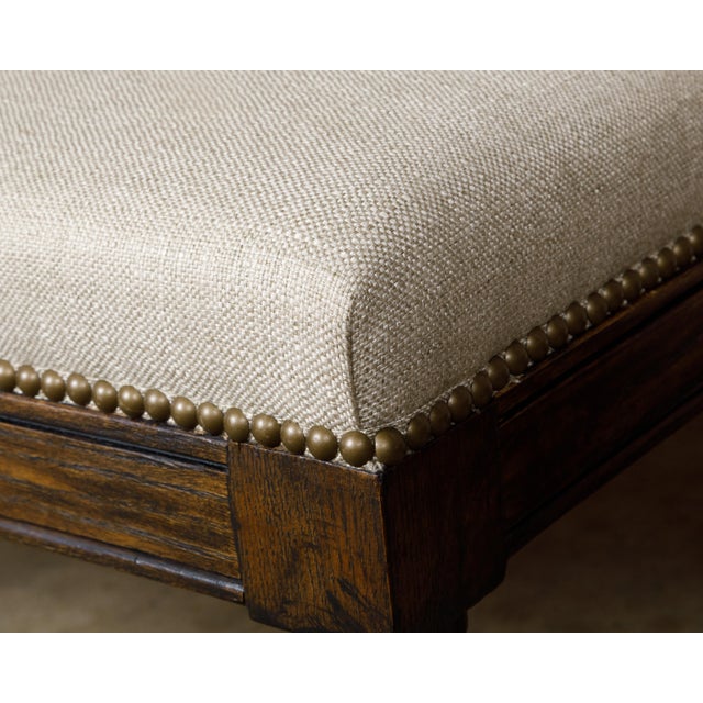 Pair of English 19th Century Oak Stools with Turned Legs and Custom Upholstery For Sale - Image 10 of 12