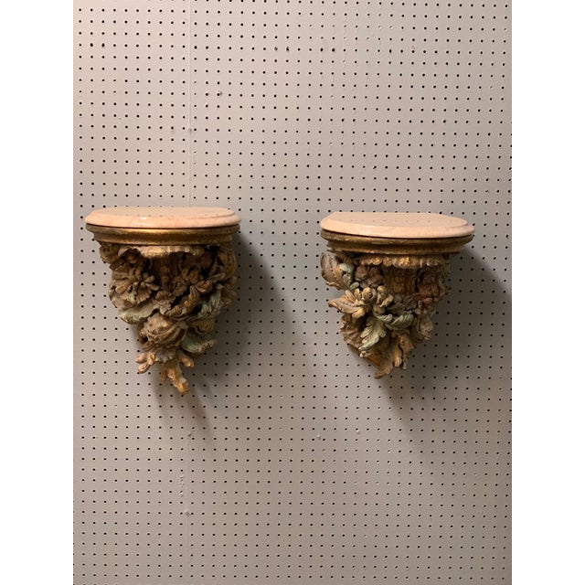 Late 19th Century Antique Wood Wall Brackets a Pair Chairish