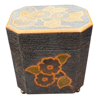 Edwardian Carved Tea Caddy, 1890s For Sale