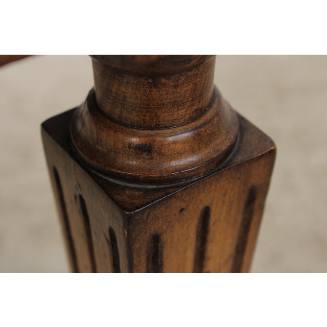 Pair Vintage Italian Neoclassical Marble Top Occasional Tables For Sale - Image 12 of 15