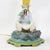 Early 21st Century Vintage Hand-Painted Chinoiserie Tole Palm Tree and Figurine Table Lamps - a Pair For Sale - Image 5 of 13