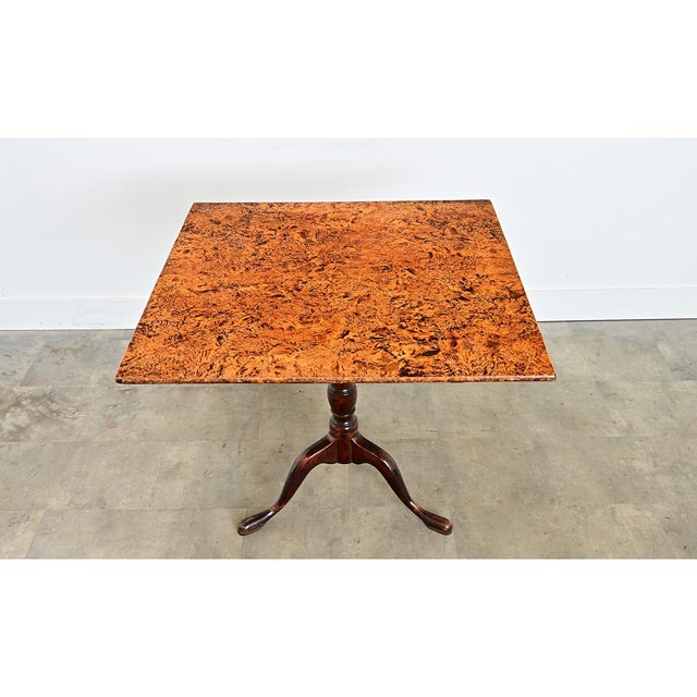 Swedish 19th Century Square Tilt-top Table For Sale - Image 4 of 11
