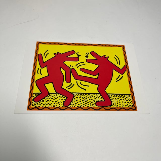 Yellow 1980s Keith Haring Postcards Set of 4 For Sale - Image 8 of 11