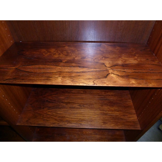 Mid-Century Modern Danish Palissander Wood Bookcase Shelving Cabinet For Sale - Image 3 of 13