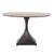 Gray Travertine Iron Pedestal Dining Table For Sale - Image 8 of 12