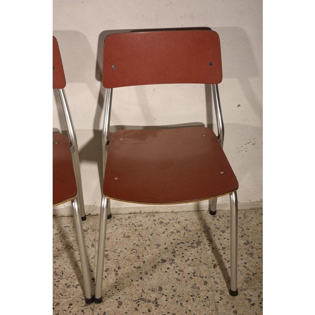 Italian Pink Formica & Aluminium Chair, 1950s For Sale - Image 11 of 18