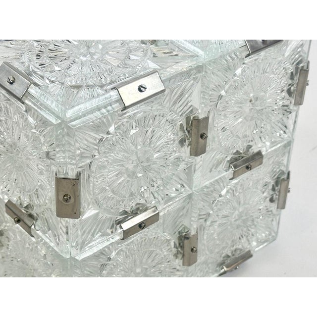 Mid-Century Modern Cube Pendant Lamp from Kamenický Šenov, 1970s For Sale - Image 6 of 17