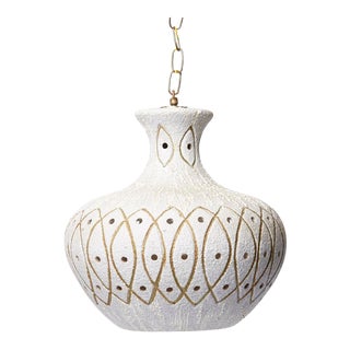 Large Studio Craft Martz Style Ceramic Pendant Light, 1970s For Sale