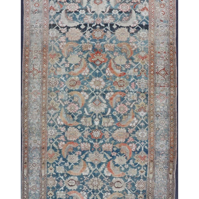 Islamic Antique Hand Knotted Kurdish Gallery Runner in All-Over Geometric Design 5'8 X 14'2 For Sale - Image 3 of 12
