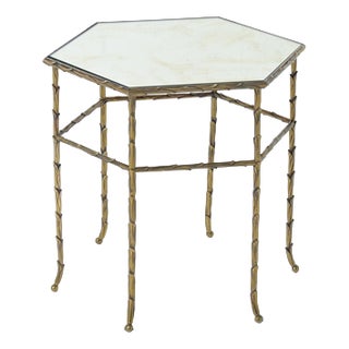Brass Side Table from Maison Baguès For Sale