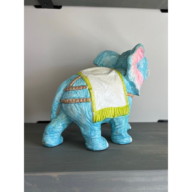 1960s Large Colorful Elephant Bank For Sale - Image 4 of 5