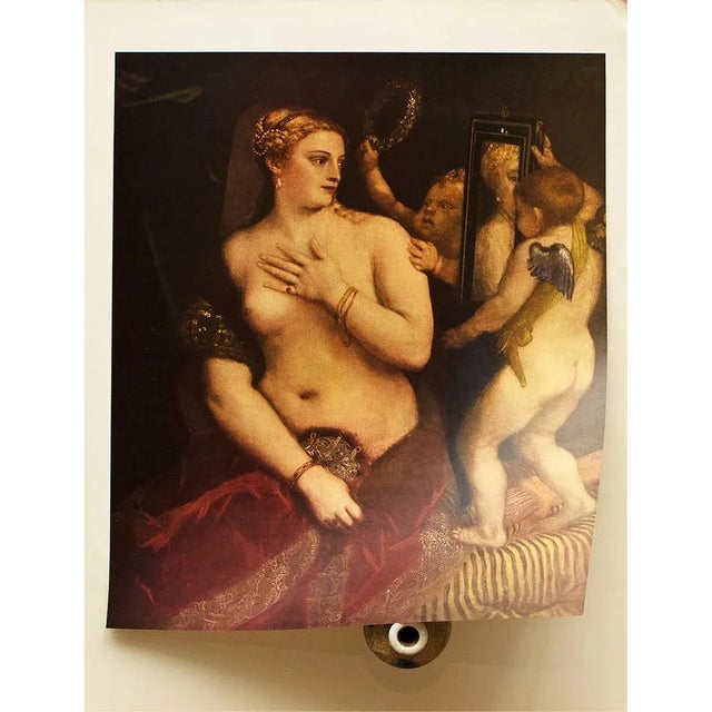 1956 After Titian "Venus With a Mirror", Vintage Full-Color Print For Sale - Image 4 of 7
