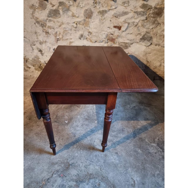 Antique English Mahogany Drop-Leaf Table For Sale - Image 9 of 18