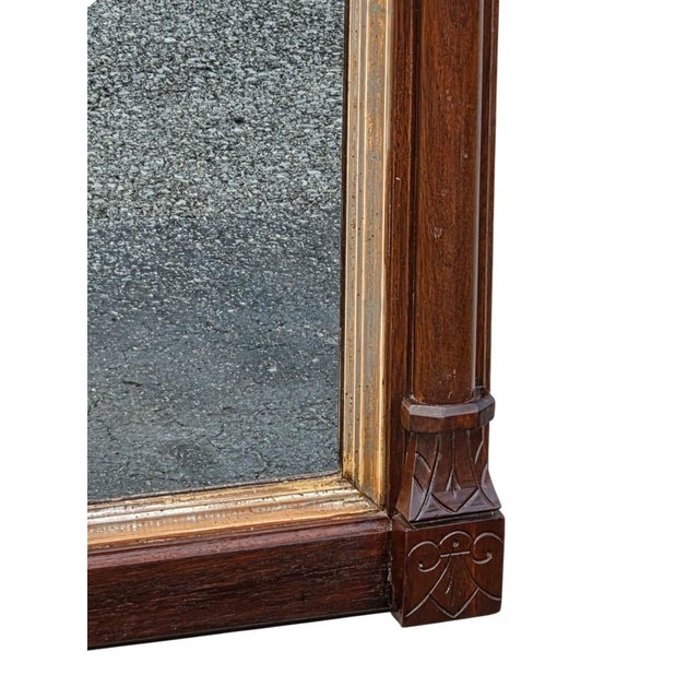19th Century American Victorian Walnut Mirror. For Sale - Image 12 of 17