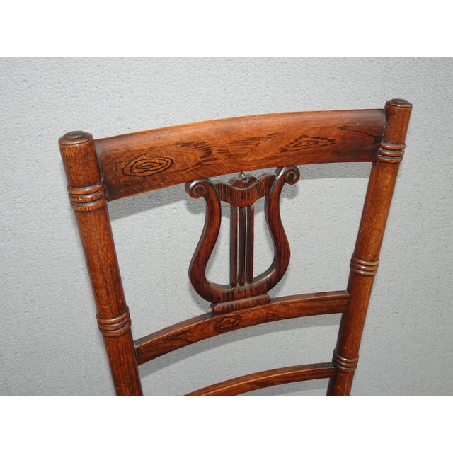 Wood Antique Barstool Cane Childs High Chair ~ French Farm House Chic For Sale - Image 7 of 12