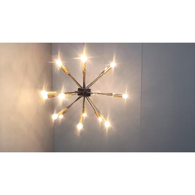 1970s Vintage Brass Sputnik Chandelier, 1970s For Sale - Image 5 of 10