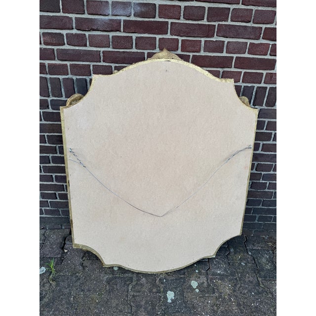1970 French Louis XVI Gold Beech Wall Mirror 1pc For Sale - Image 12 of 13