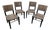 4 Palecek Blackened Pananawood & Woven Seagrass Dining Chairs, Late 20th Century For Sale