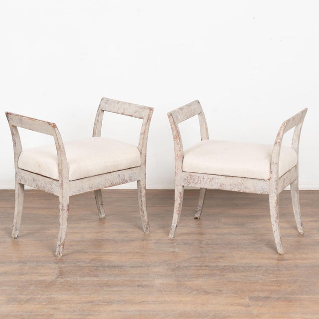 19th Century Swedish Gustavian Pair of Gray Tabouret Stools For Sale - Image 14 of 14