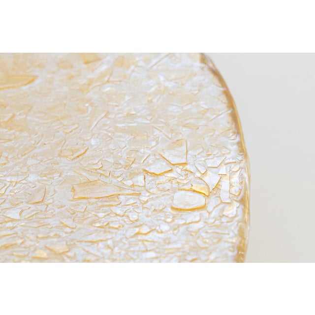 2000 - 2009 Murano Glass Flush Mount with Brass Base from Sylcom Lighting, Venice, Italy, 1990s For Sale - Image 5 of 14