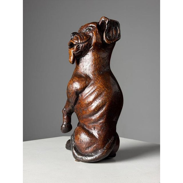 Hand-Carved Statue of Dog Saint Rocco, 18th Century For Sale - Image 6 of 18