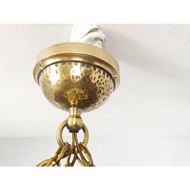 Art Nouveau Ceiling Lamp with Lion Heads, 1900s For Sale - Image 12 of 15