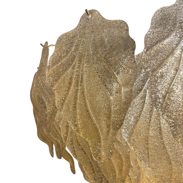 Murano Glass Waterfall Gold Leaf Lamp, 1970s For Sale - Image 7 of 9