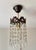 Small Vintage Crystal Chandelier – Bronze Filigree Crown & Amethyst Glass Accents For Sale - Image 14 of 18