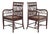 Pair of McGuire Chinese Chippendale Rattan Fretwork Armchairs For Sale