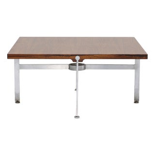 Coffee Table in Rosewood and Steel by Sven Ellekær for Søren Willadsen Møbelfabrik, Denmark, 1960s For Sale