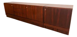 Mid-Century Modern Wooden Sideboard, 1970