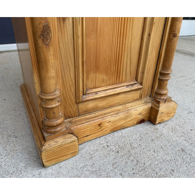 Early 1900s Solid Pine Nightstand For Sale - Image 11 of 12