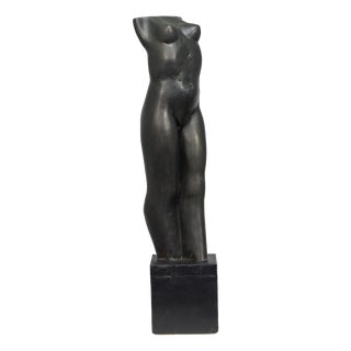 Francine Govers, Nude Female Torso, 1990s, Bronze & Stone For Sale
