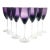 Vintage Deep Purple Amethyst Tall 7 Wine or Water All Purpose Glasses For Sale