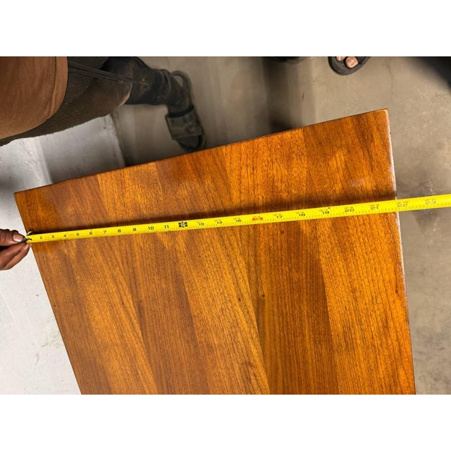 Mid Century Modern Walnut Writing Desk by Stanley Furniture For Sale - Image 18 of 18