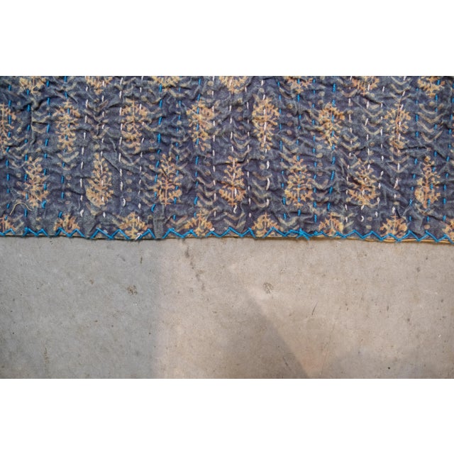 Indian Indian Dual Colored Kantha Throw For Sale - Image 3 of 9
