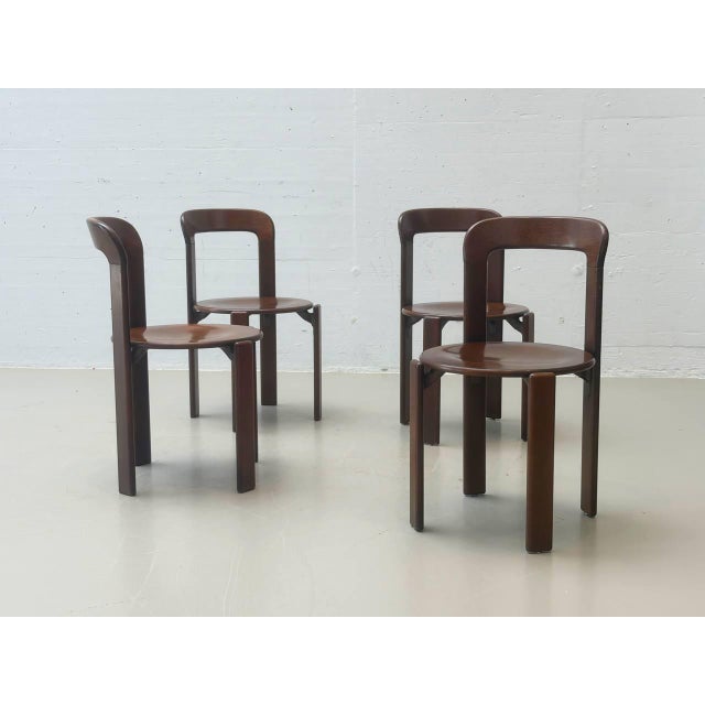 Chair in Stained Wood by Bruno Rey for Dietiker, 1971 For Sale - Image 3 of 16