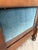 Antique Jacobean Revival Blue Velvet Upholstered Oak Hall Settee Daybed Bench For Sale - Image 15 of 18