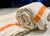 Tangerine Coastal Chic Shelter Island Turkish Pestemal Towels, a Pair For Sale - Image 8 of 9