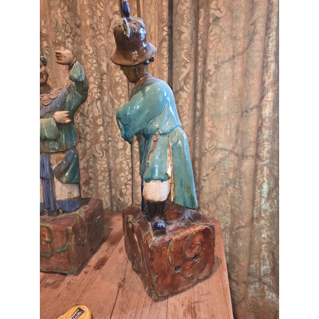 Large Early 20th C Shiwan Pottery Figures For Sale - Image 11 of 15