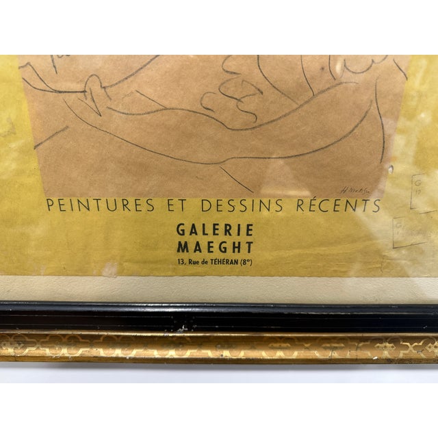 Mid-Century Modern Henri Matisse Galerie Maeght “Ce Dessin Me Plaît” Exhibition Poster, Paris, 1945 For Sale - Image 3 of 11