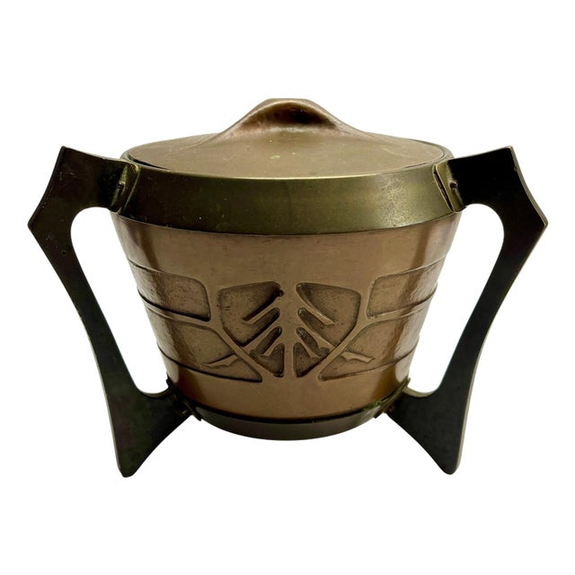 Arts & Crafts Copper and Brass Contianer in the style of Carl Deffner, Esslingen, 1900 For Sale