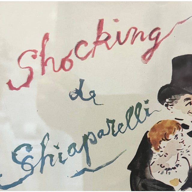 Schiaparelli 1940s Shocking by Schiaparelli Framed Perfume Advertisements For Sale - Image 4 of 10