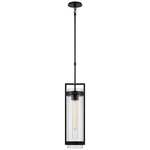 Ian K. Fowler for Visual Comfort Signature Kears Medium Hanging Lantern in Aged Iron with Clear Glass