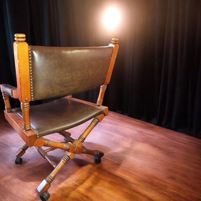 Pair of Vintage 1983 Hollywood Regency Directors Chairs by by Paulo Inc Indiana For Sale In Raleigh - Image 6 of 6